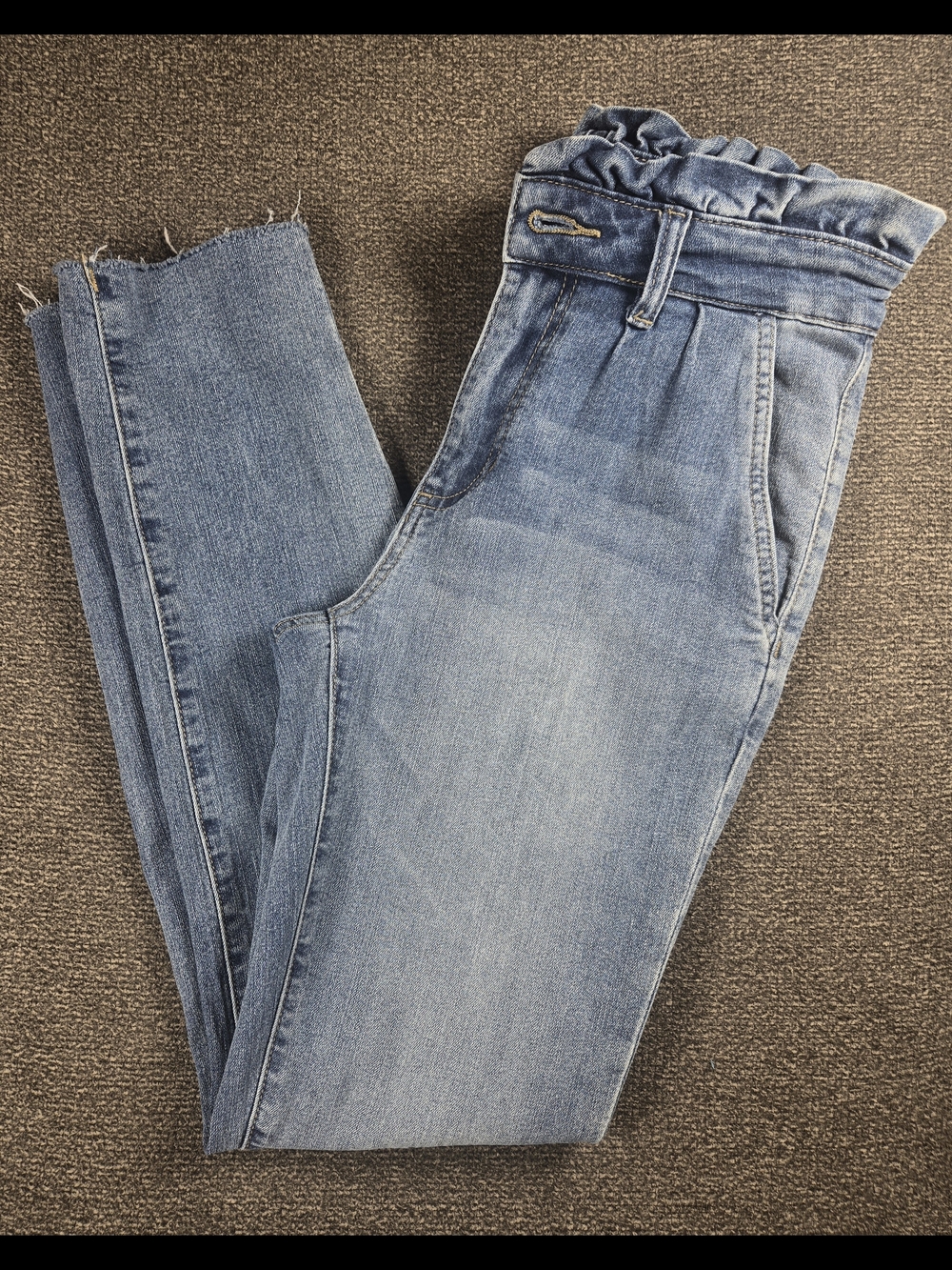 Ashley Mason Light Blue Paperbag Waist Jeans
